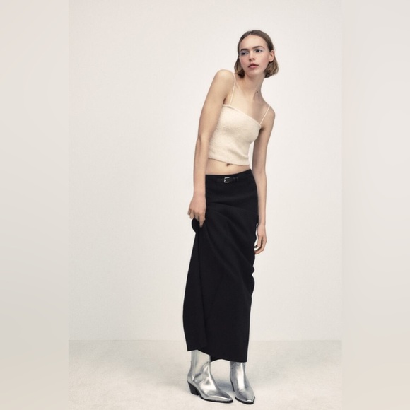 NWT. Zara Metallic Silver Cowboy-Style Leather Ankle Boots. Size 8, 9. - Picture 4 of 11